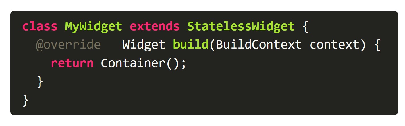 Flutter Stateless Widget